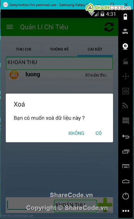 quản lý chi tiêu cá nhân,quản lý,chi tiêu,miễn phí